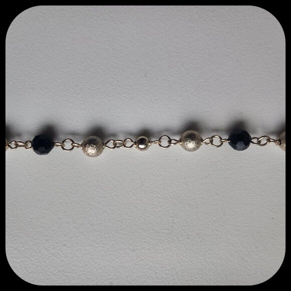 STELLA & DOT || 16” Black & Gold Necklace (3-pc) - Picture 4 of 8